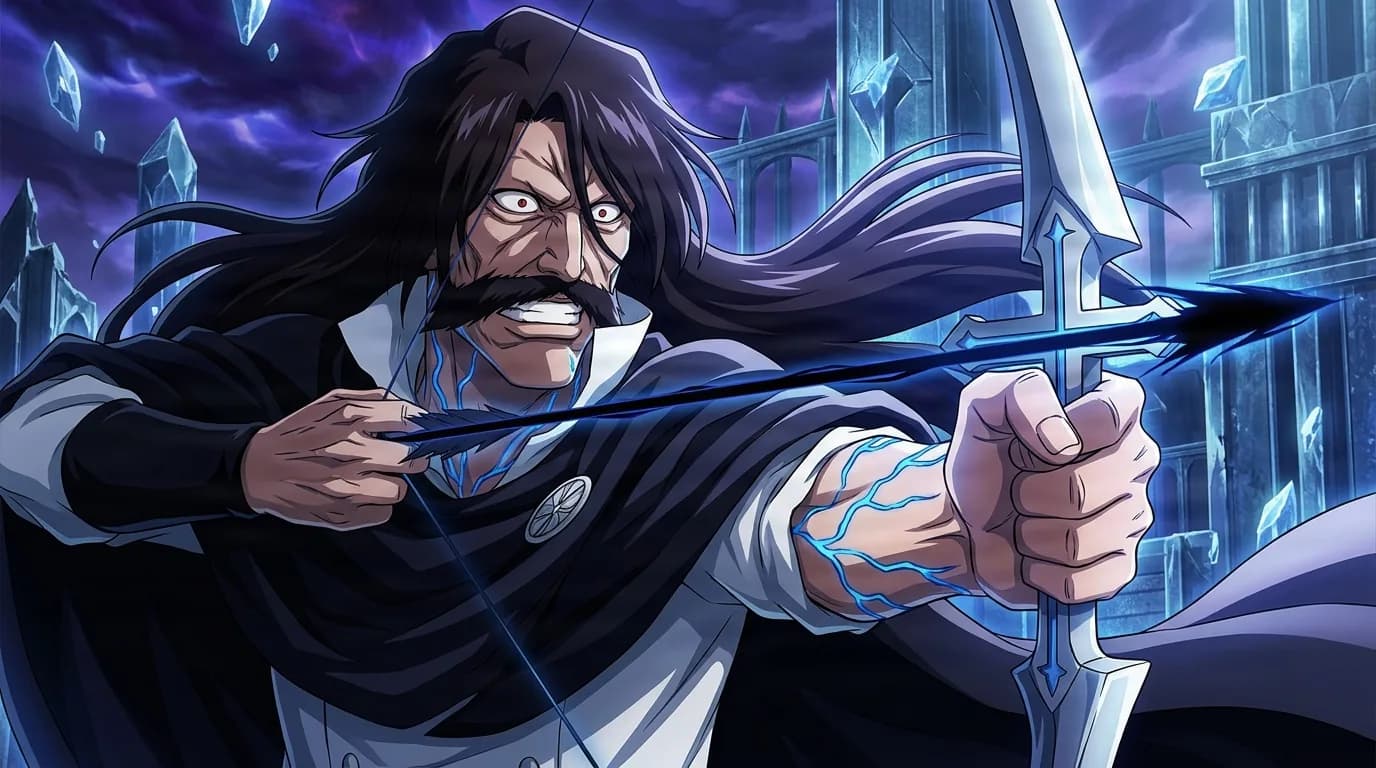 Auswählen from Bleach in a close-framed cel-shaded anime scene with a detailed environment
