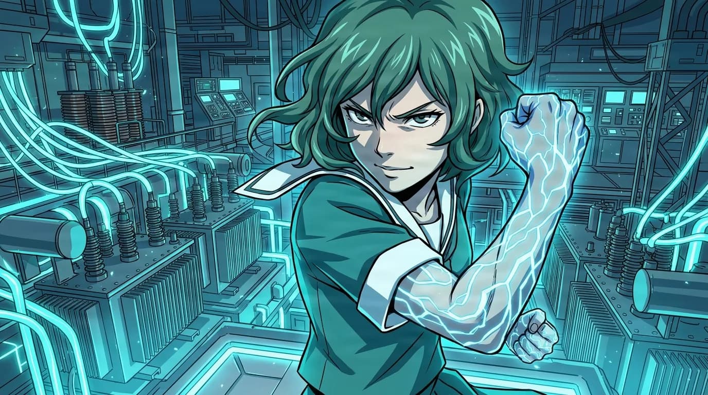 Blut from Bleach in a close-framed cel-shaded anime scene with a detailed environment