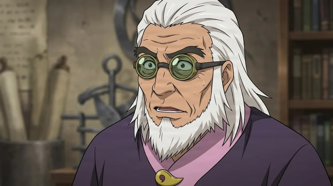 Gyōkaku Kumoi from Bleach in a close-framed cel-shaded anime scene with a detailed environment