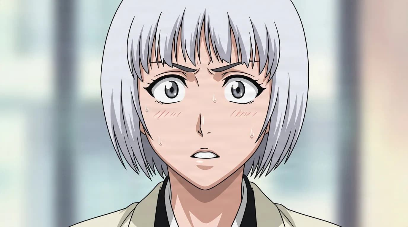 Isane Kotetsu from Bleach in a close-framed cel-shaded anime scene with a detailed environment