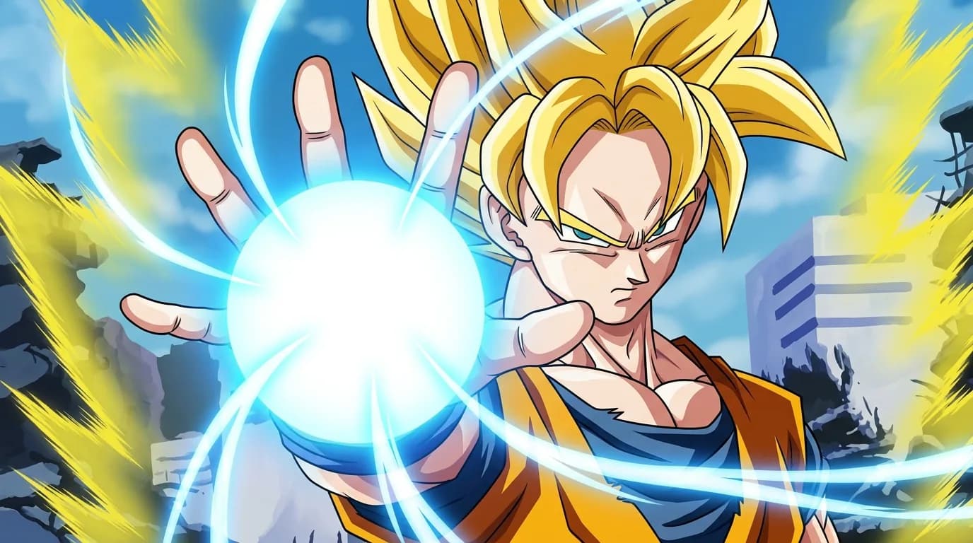 Ráfaga de ki, una técnica de Dragon Ball.