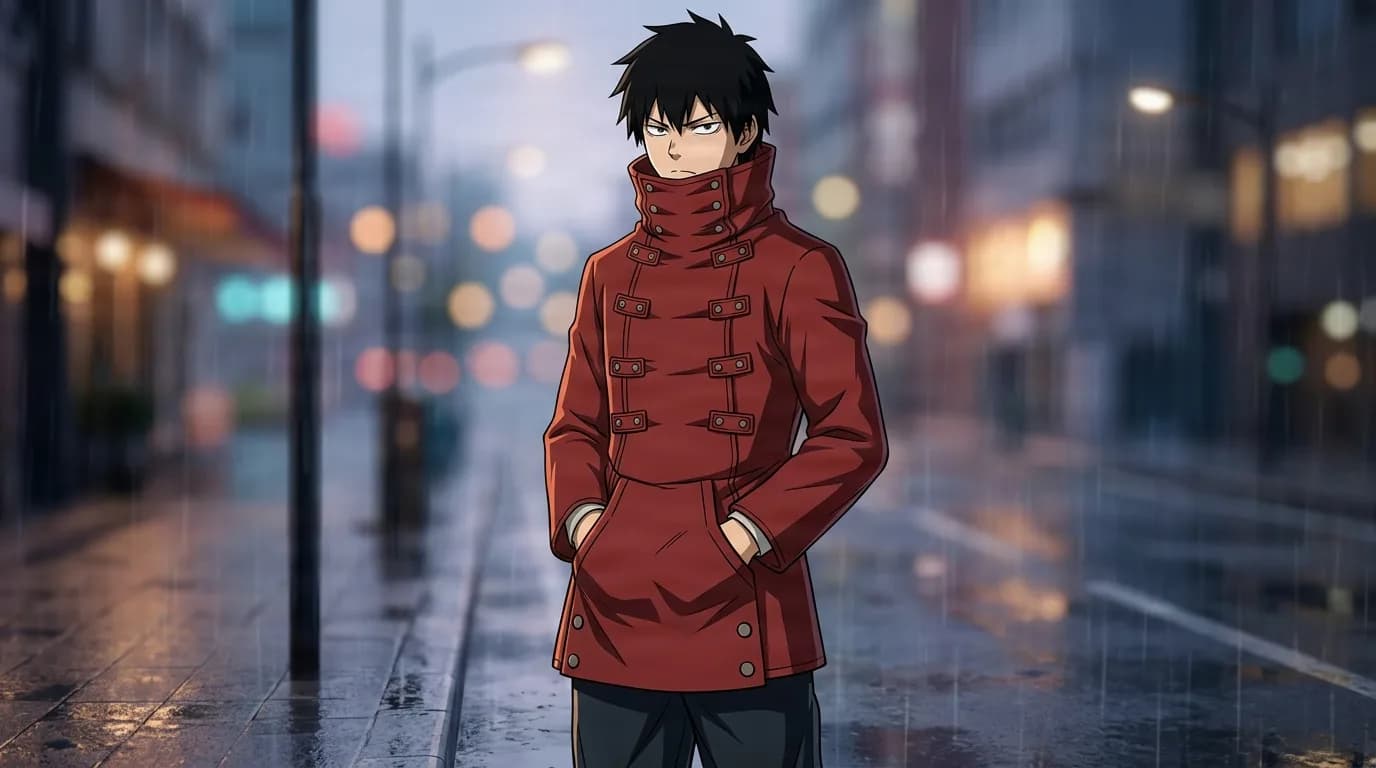 En Tayutai from My Hero Academia in a close-framed cel-shaded anime scene with a detailed environment