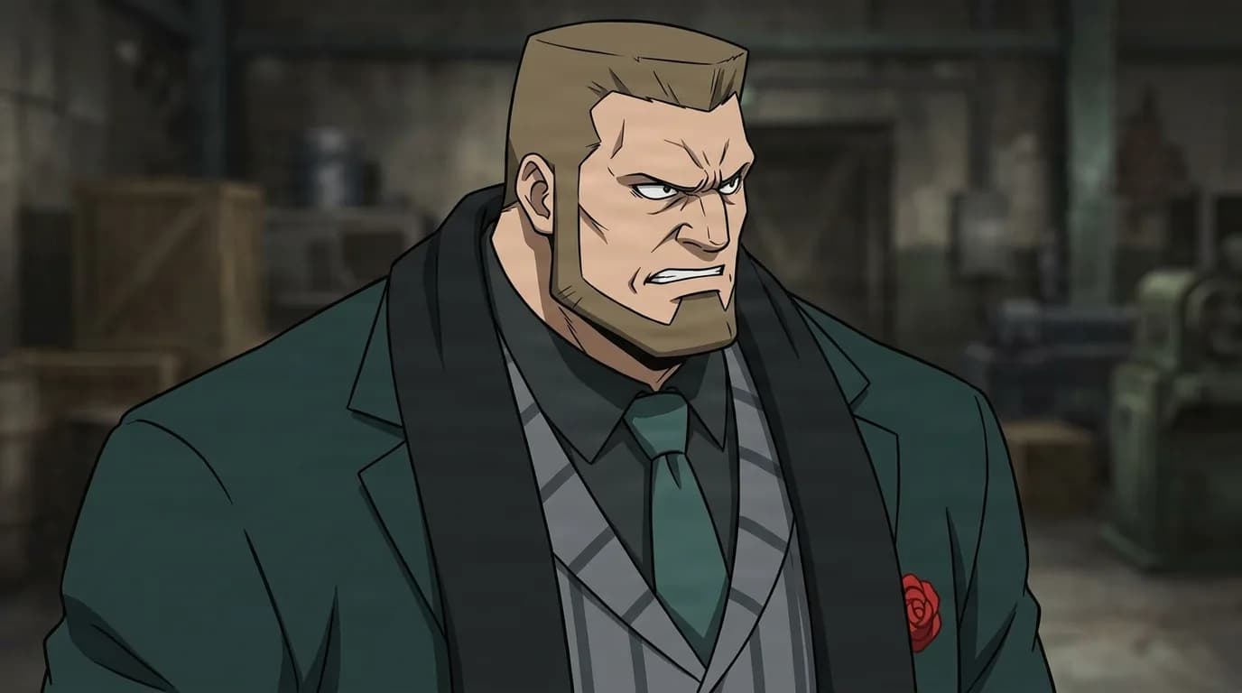 Gil Gollini from My Hero Academia in a close-framed cel-shaded anime scene with a detailed environment