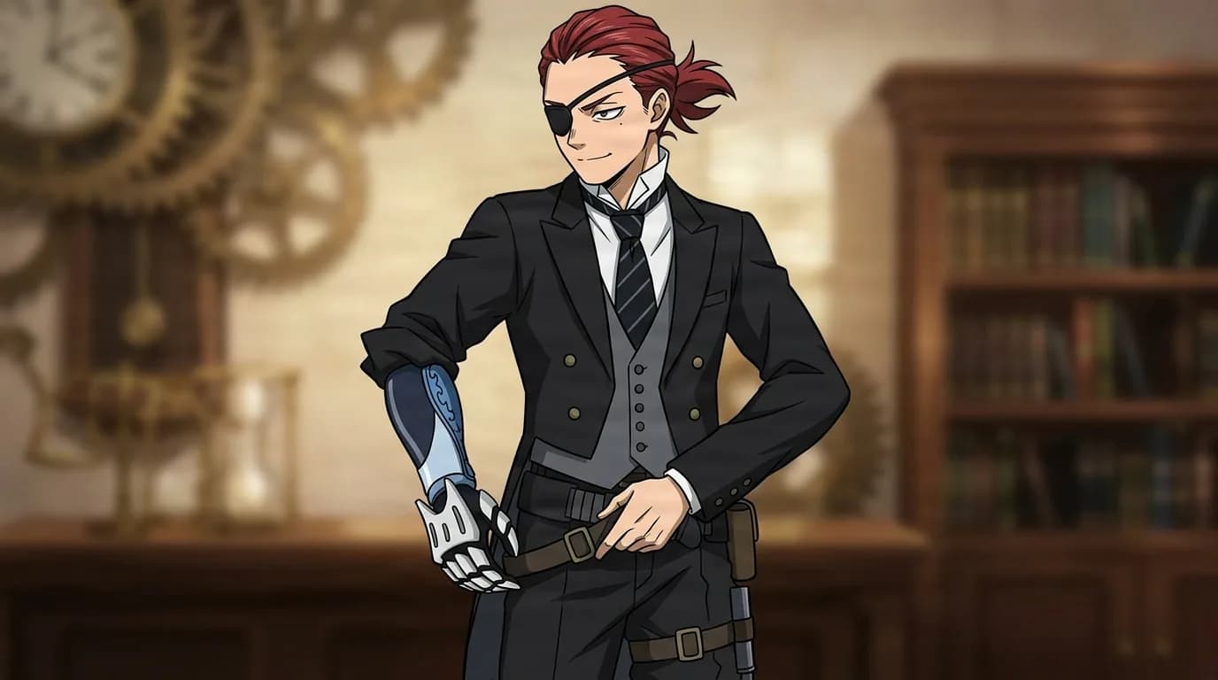 Giulio Gandini from My Hero Academia in a close-framed cel-shaded anime scene with a detailed environment