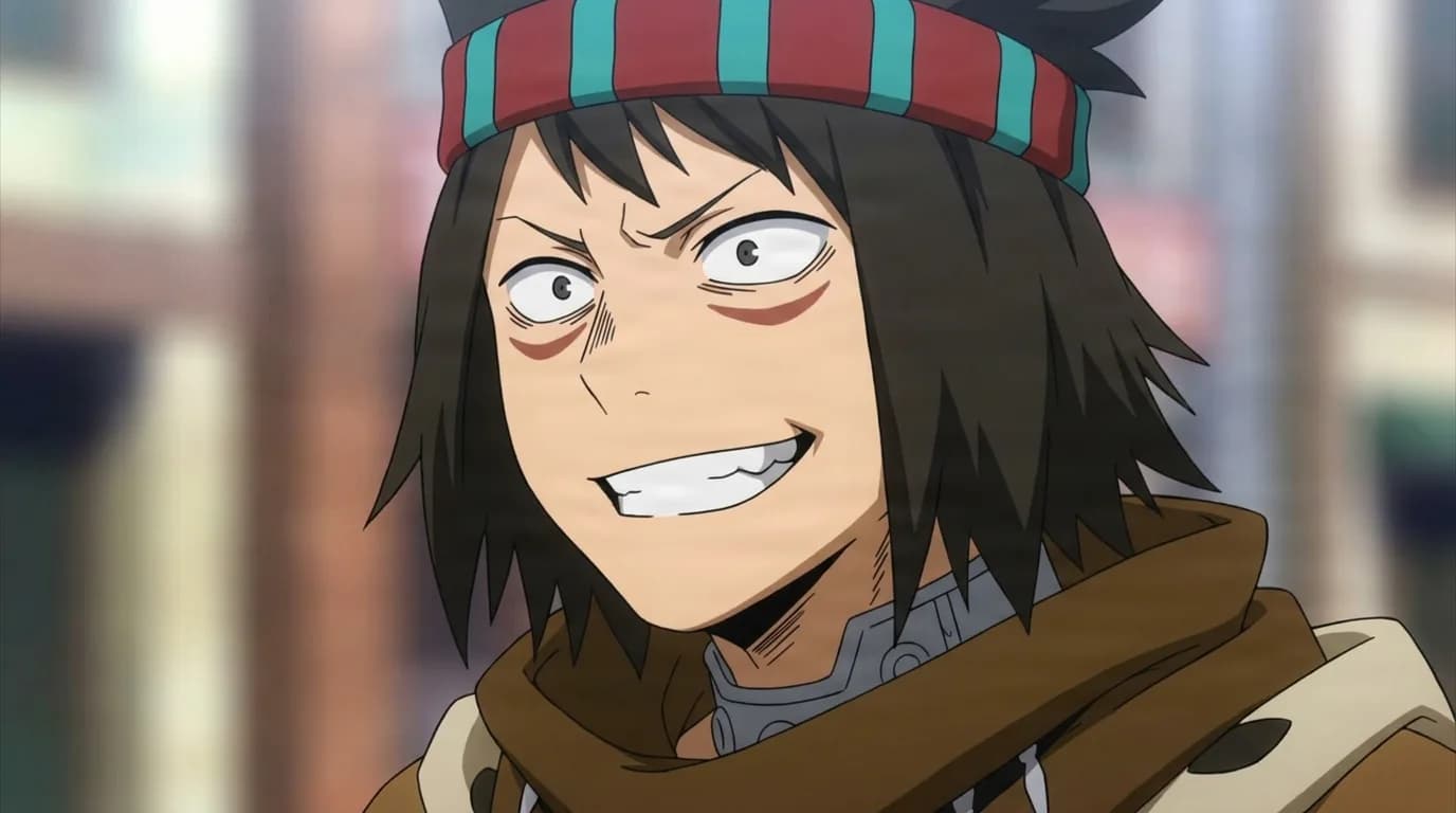 Native from My Hero Academia in a close-framed cel-shaded anime scene with a detailed environment