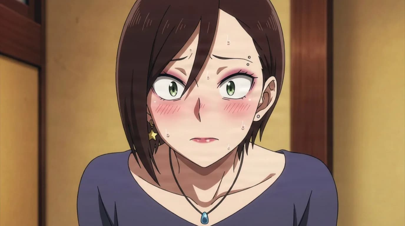 Rin Yaritezawa from My Hero Academia in a close-framed cel-shaded anime scene with a detailed environment
