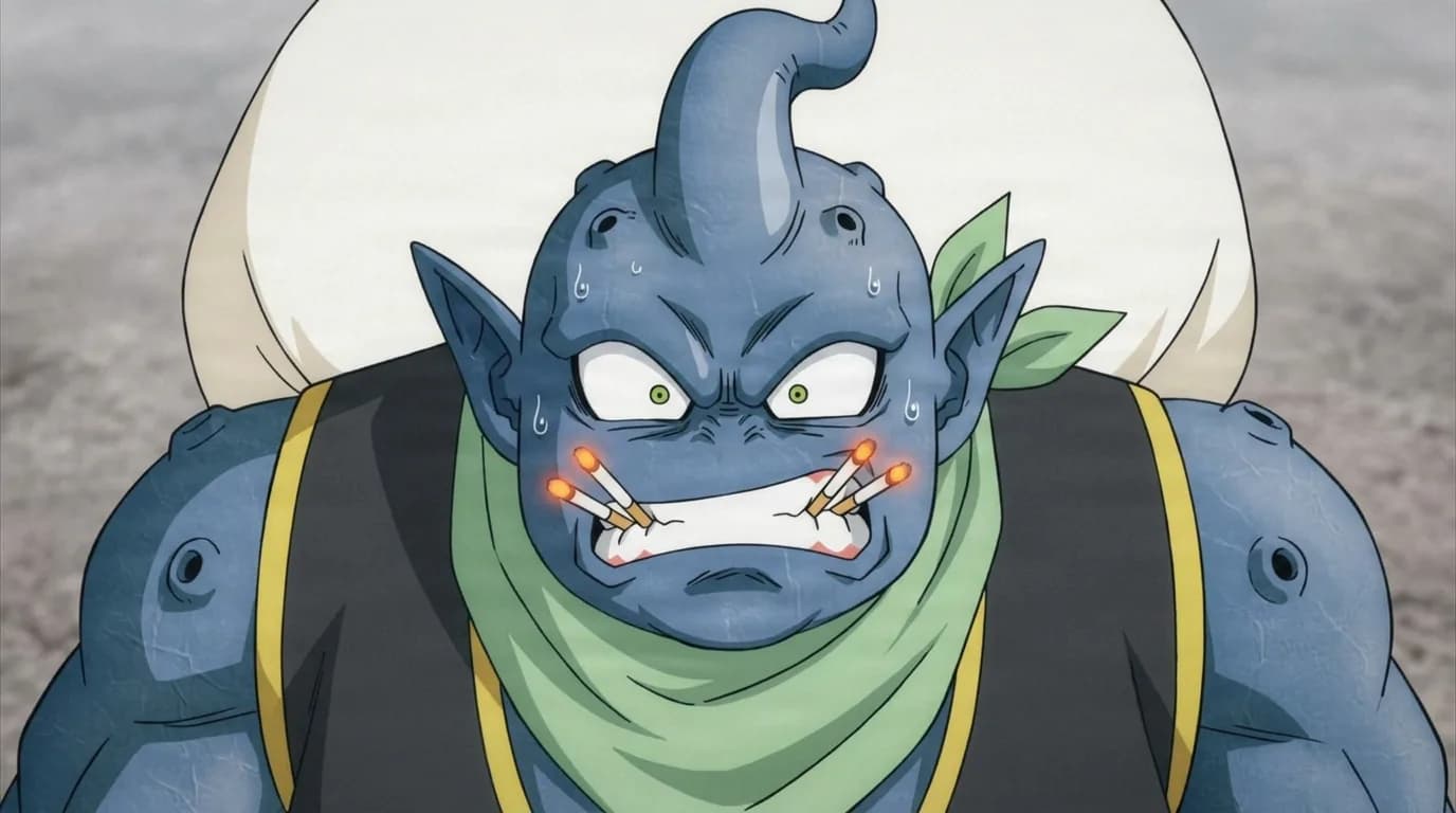 Robber Villain from My Hero Academia in a close-framed cel-shaded anime scene with a detailed environment