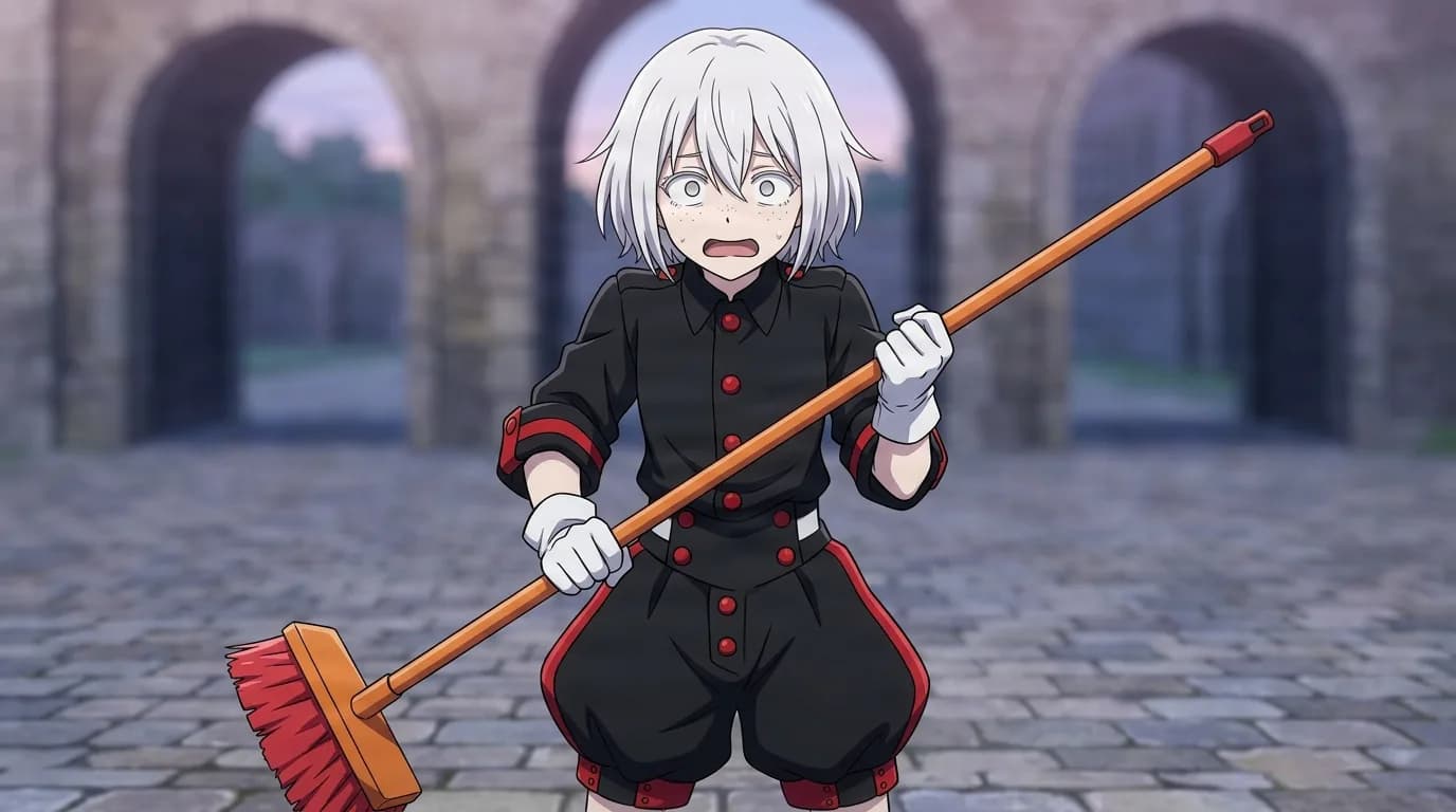 Zookeeper from My Hero Academia in a close-framed cel-shaded anime scene with a detailed environment