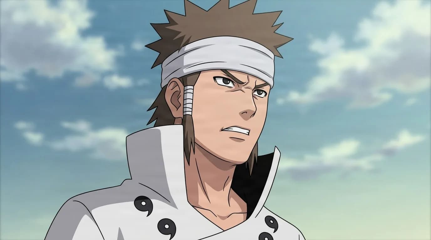 Asura Ōtsutsuki from Naruto in a close-framed cel-shaded anime scene with a detailed environment