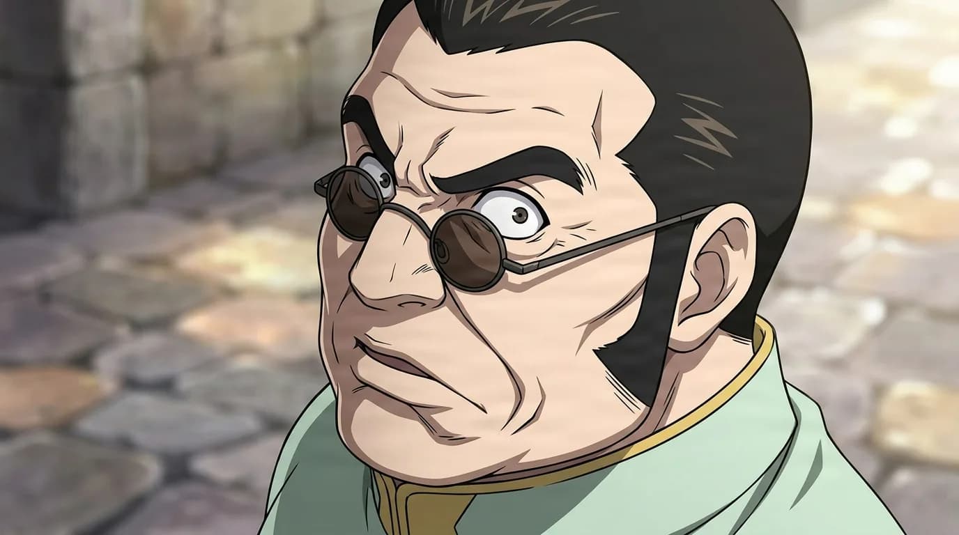 Benga from Naruto in a close-framed cel-shaded anime scene with a detailed environment