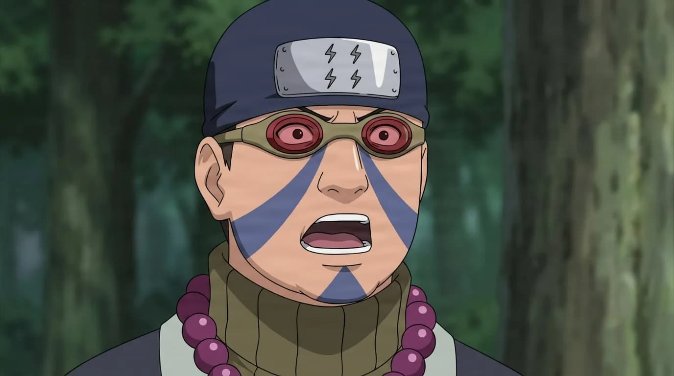 Chūkichi from Naruto in a close-framed cel-shaded anime scene with a detailed environment