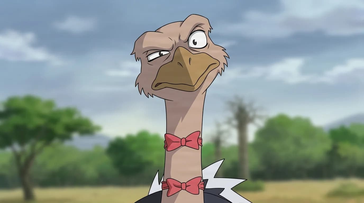 Condor from Naruto in a close-framed cel-shaded anime scene with a detailed environment