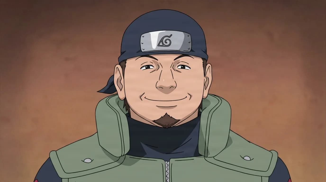 Daikoku Funeno from Naruto in a close-framed cel-shaded anime scene with a detailed environment