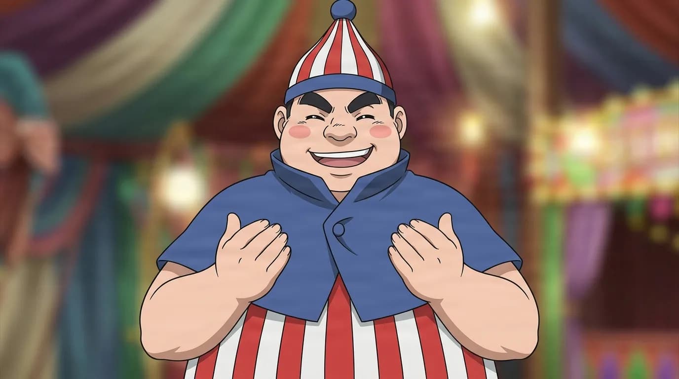 Daore Dōtonbori from Naruto in a close-framed cel-shaded anime scene with a detailed environment
