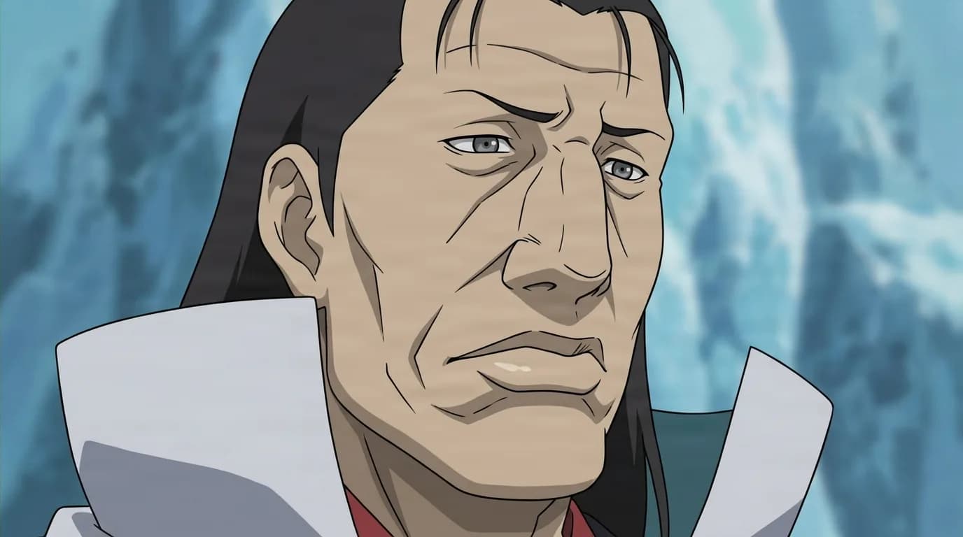 Dotō Kazahana from Naruto in a close-framed cel-shaded anime scene with a detailed environment