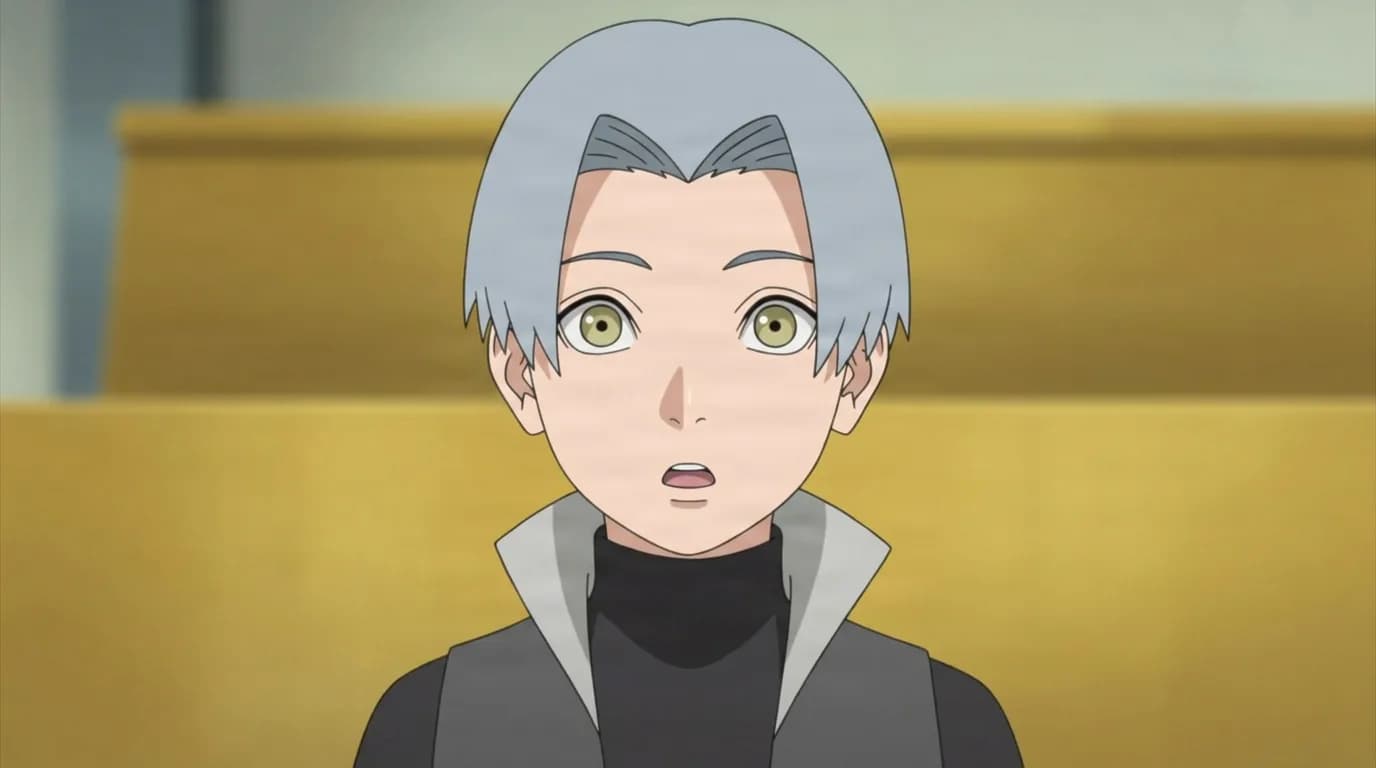 Eiki Fūma from Naruto in a close-framed cel-shaded anime scene with a detailed environment