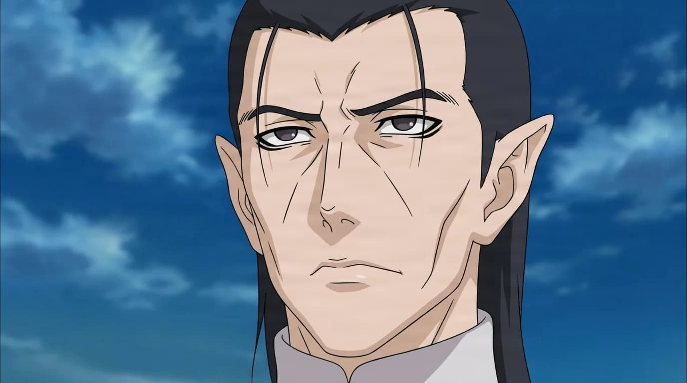 Fugi de Naruto en una escena de anime de encuadre cerrado con sombreado cel y un entorno detallado.