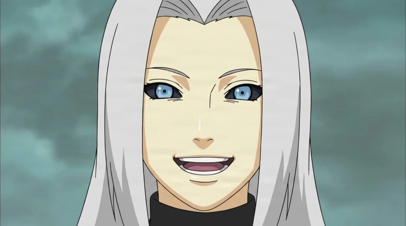 Genshō Ryūdōin from Naruto in a close-framed cel-shaded anime scene with a detailed environment
