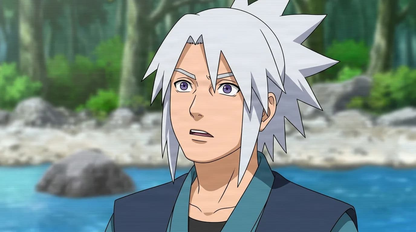 Gongorō Kamakura from Naruto in a close-framed cel-shaded anime scene with a detailed environment