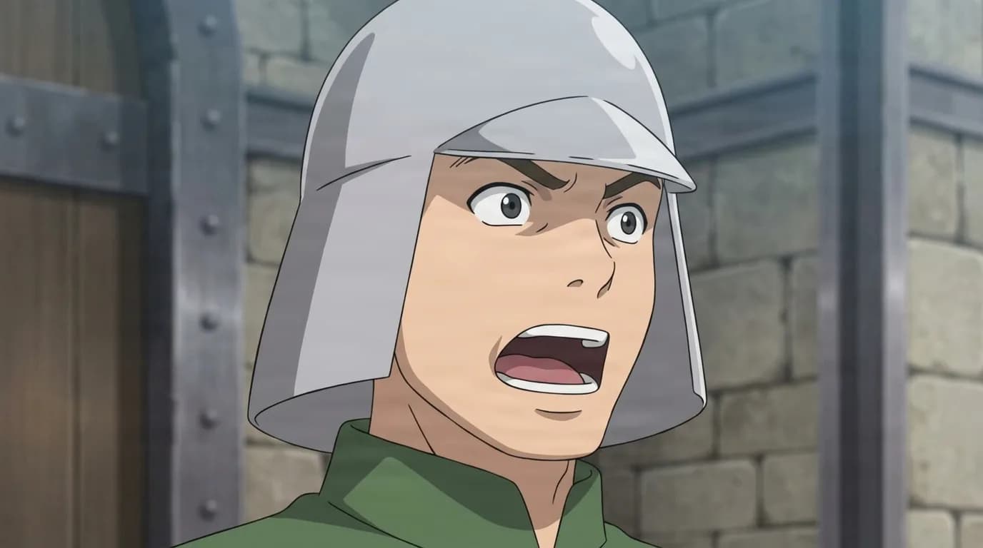 Haie from Naruto in a close-framed cel-shaded anime scene with a detailed environment