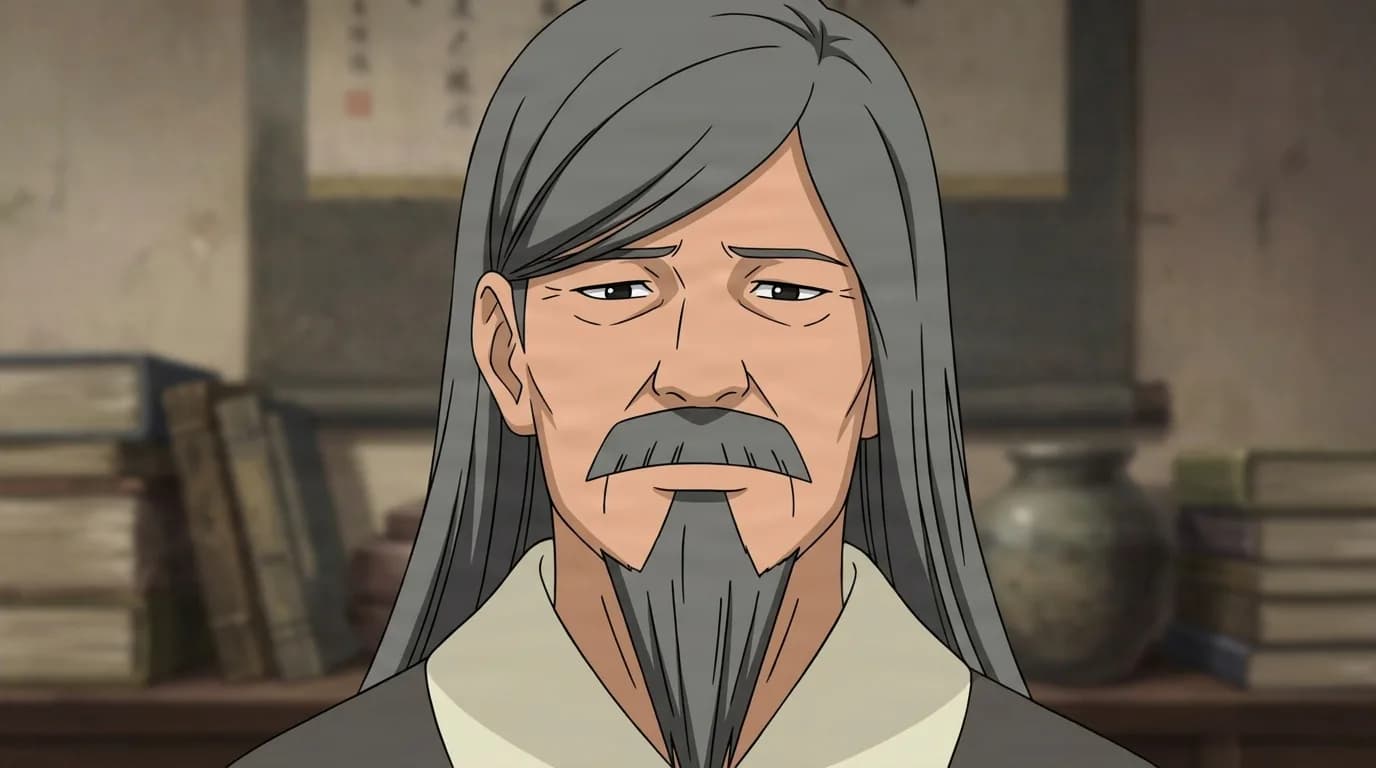 Ishikawa from Naruto in a close-framed cel-shaded anime scene with a detailed environment