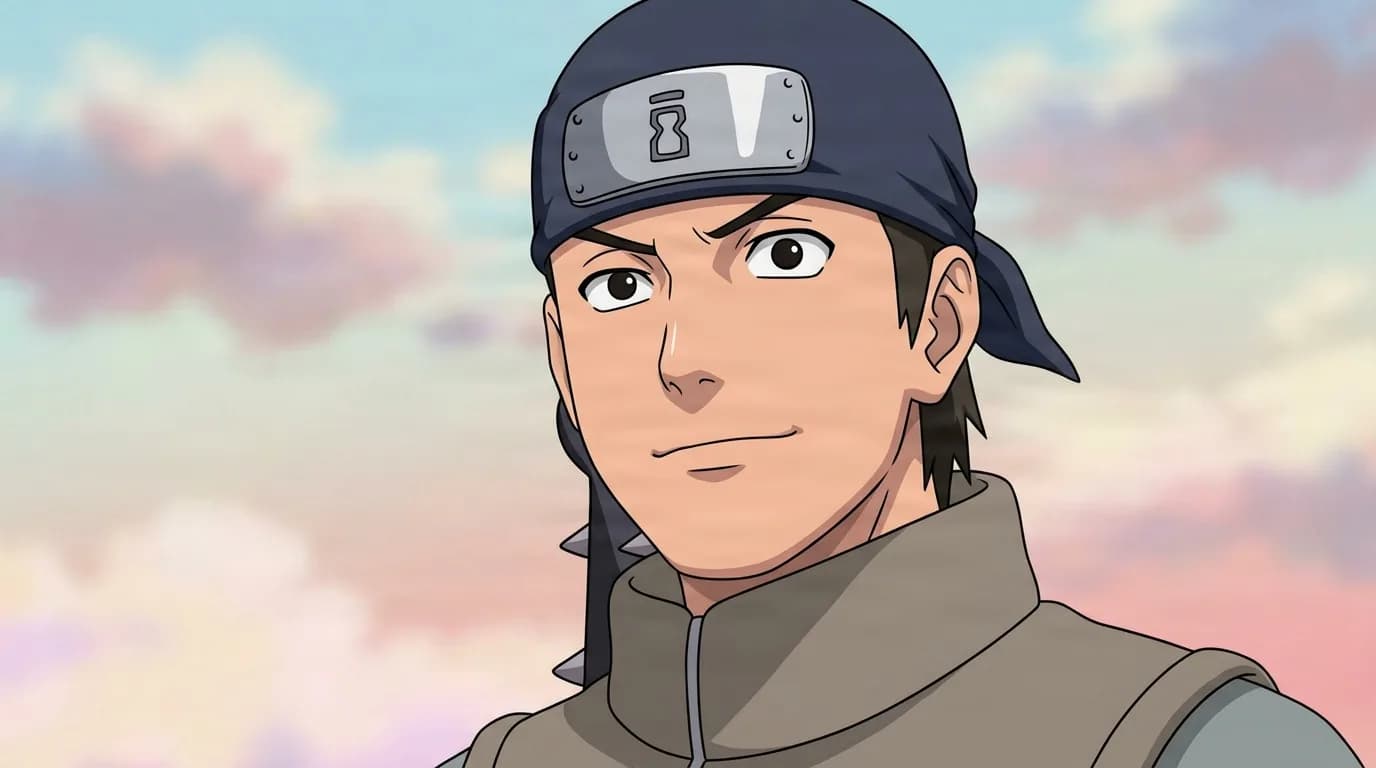 Ittetsu from Naruto in a close-framed cel-shaded anime scene with a detailed environment