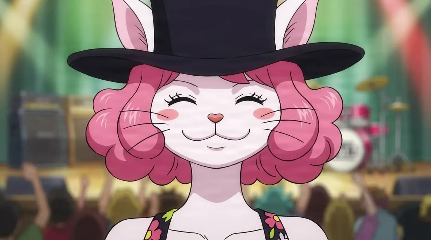 Animal Band from One Piece in a close-framed cel-shaded anime scene with a detailed environment