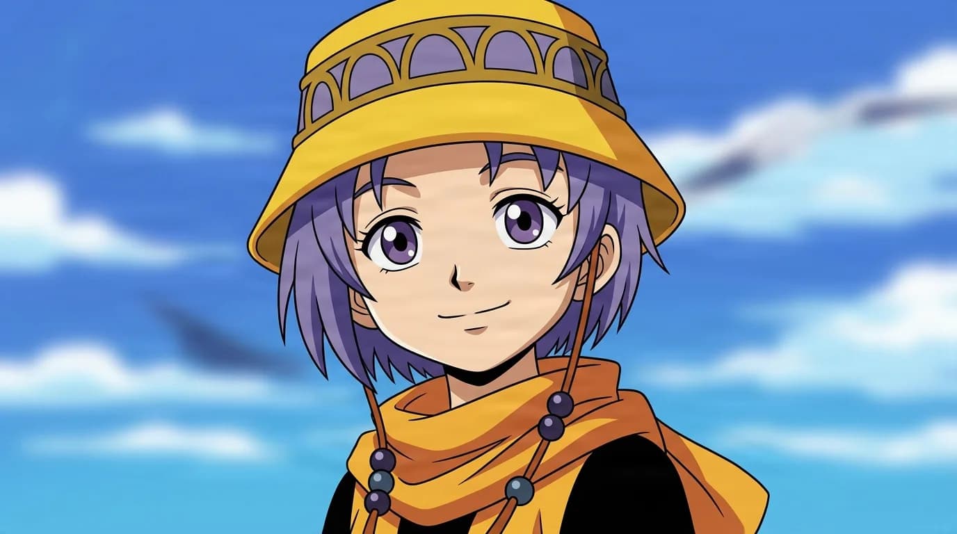 Atoli de One Piece dans une scène d'anime en cel-shading cadrée de près, avec un décor détaillé