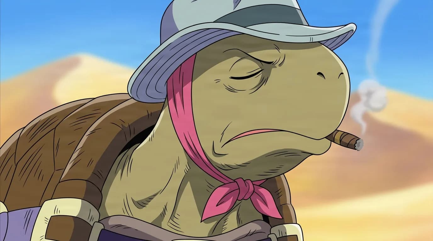 『ワンピース』のBanchi、細部まで描き込まれた背景の中でクローズアップに捉えたセル画調のアニメシーン