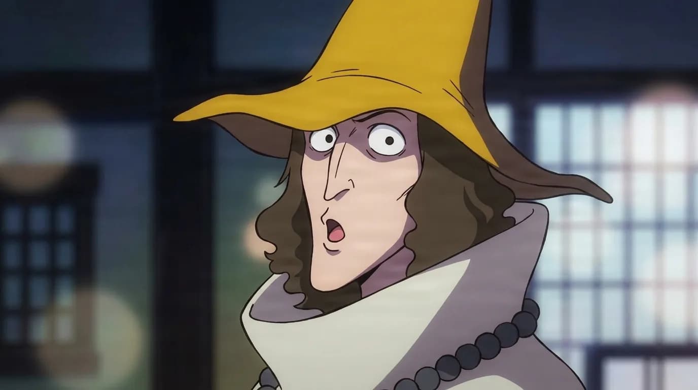 Barry from One Piece in a close-framed cel-shaded anime scene with a detailed environment