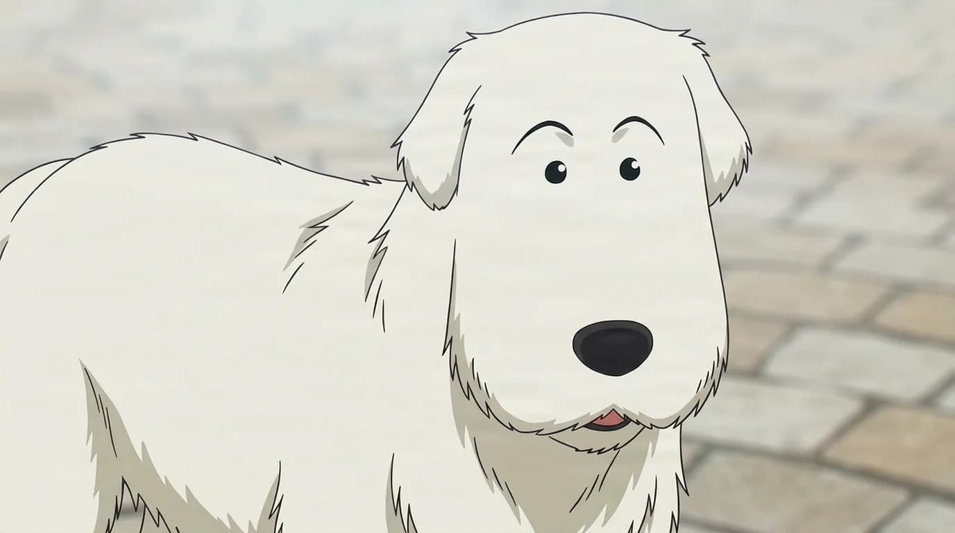 Chouchou from One Piece in a close-framed cel-shaded anime scene with a detailed environment