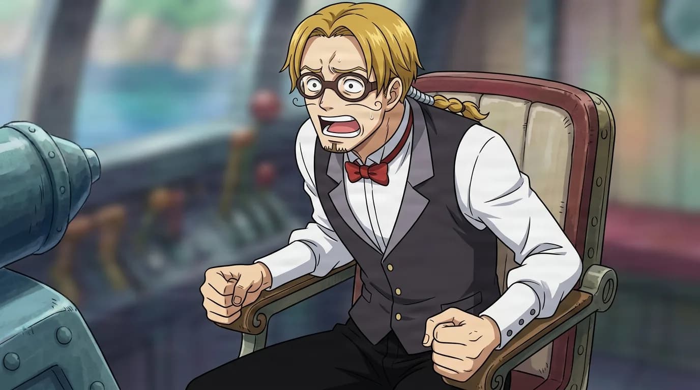 『ONE PIECE』のキャラクター、Doran (非正史)。細部まで描き込まれた背景を伴う、クローズアップのセル画調アニメシーンとして描かれている。