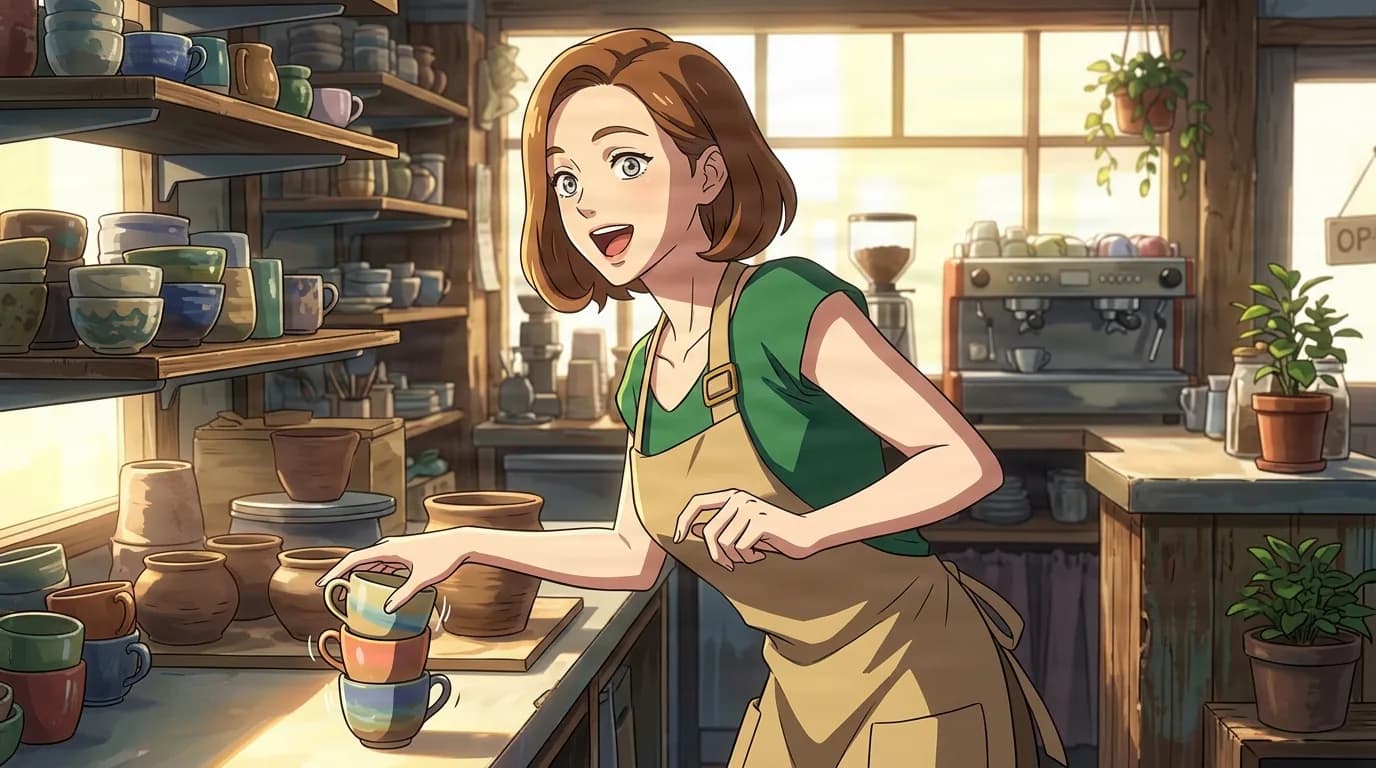 『ワンピース』のMiucha、細部まで描き込まれた背景の中でクローズアップに捉えたセル画調のアニメシーン