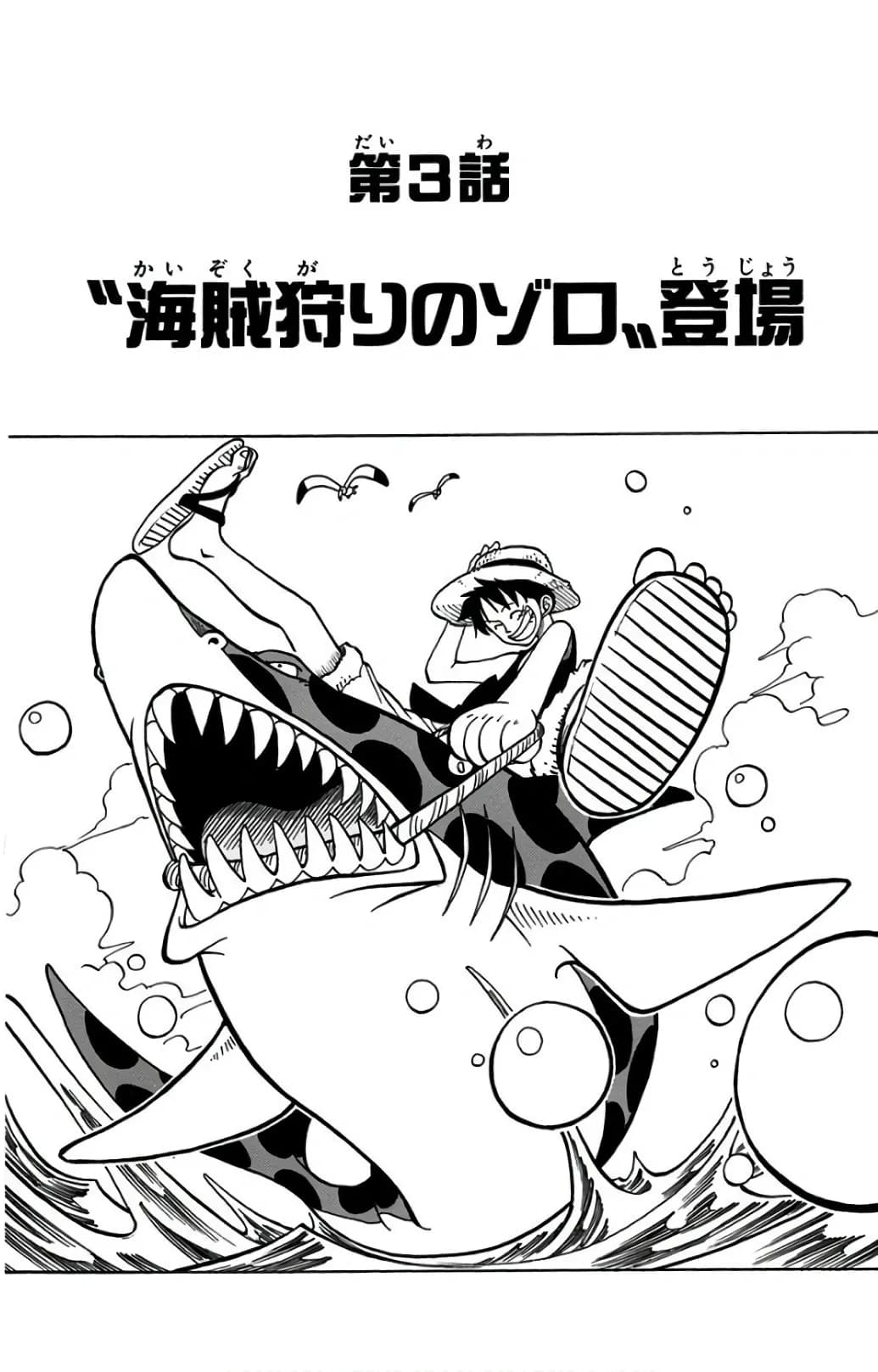 Official cover art of Chapter 3: Introducing Pirate Hunter Zoro