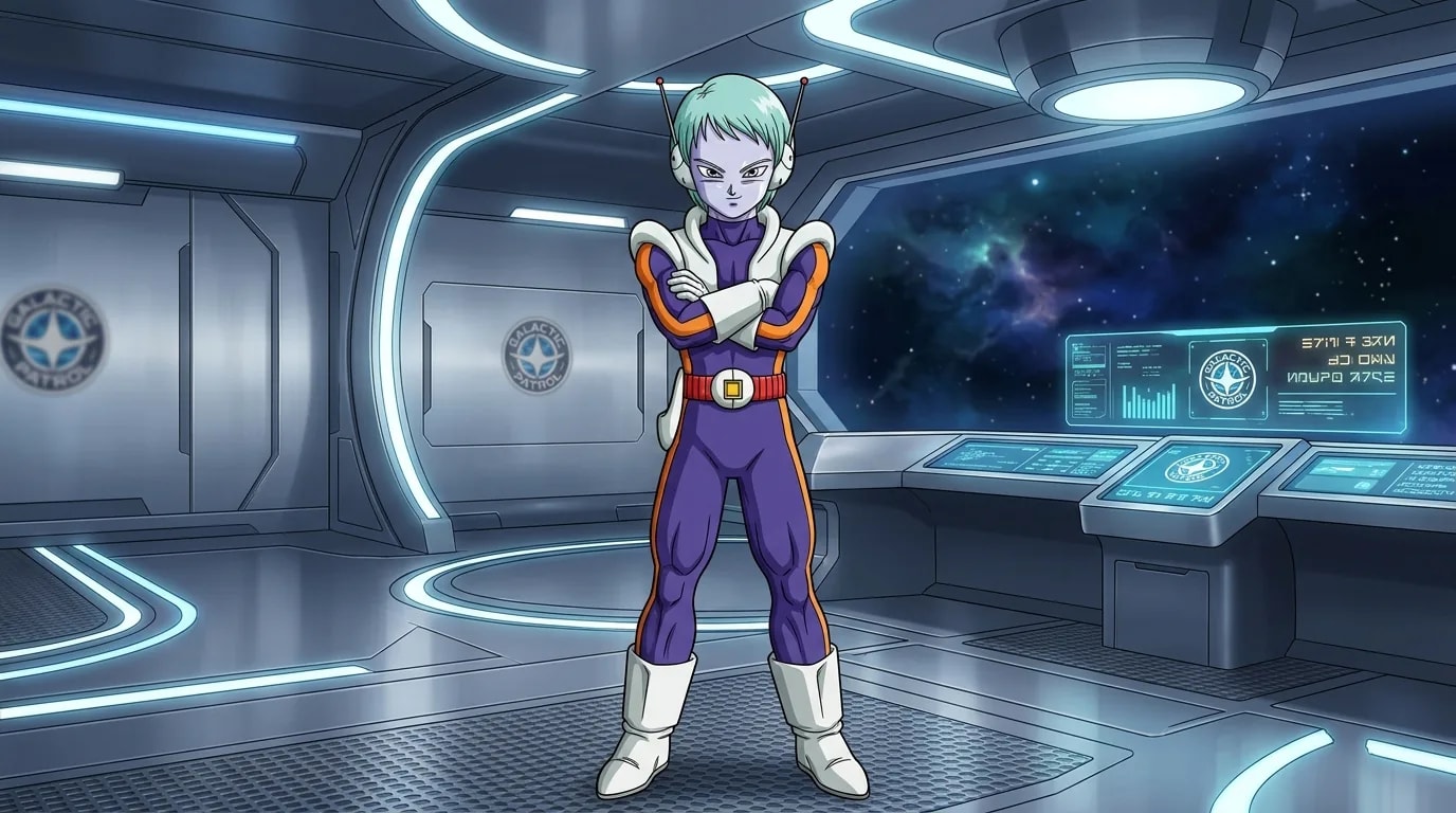 Merus, un personaje ángel (anteriormente) y mortal de Dragon Ball.