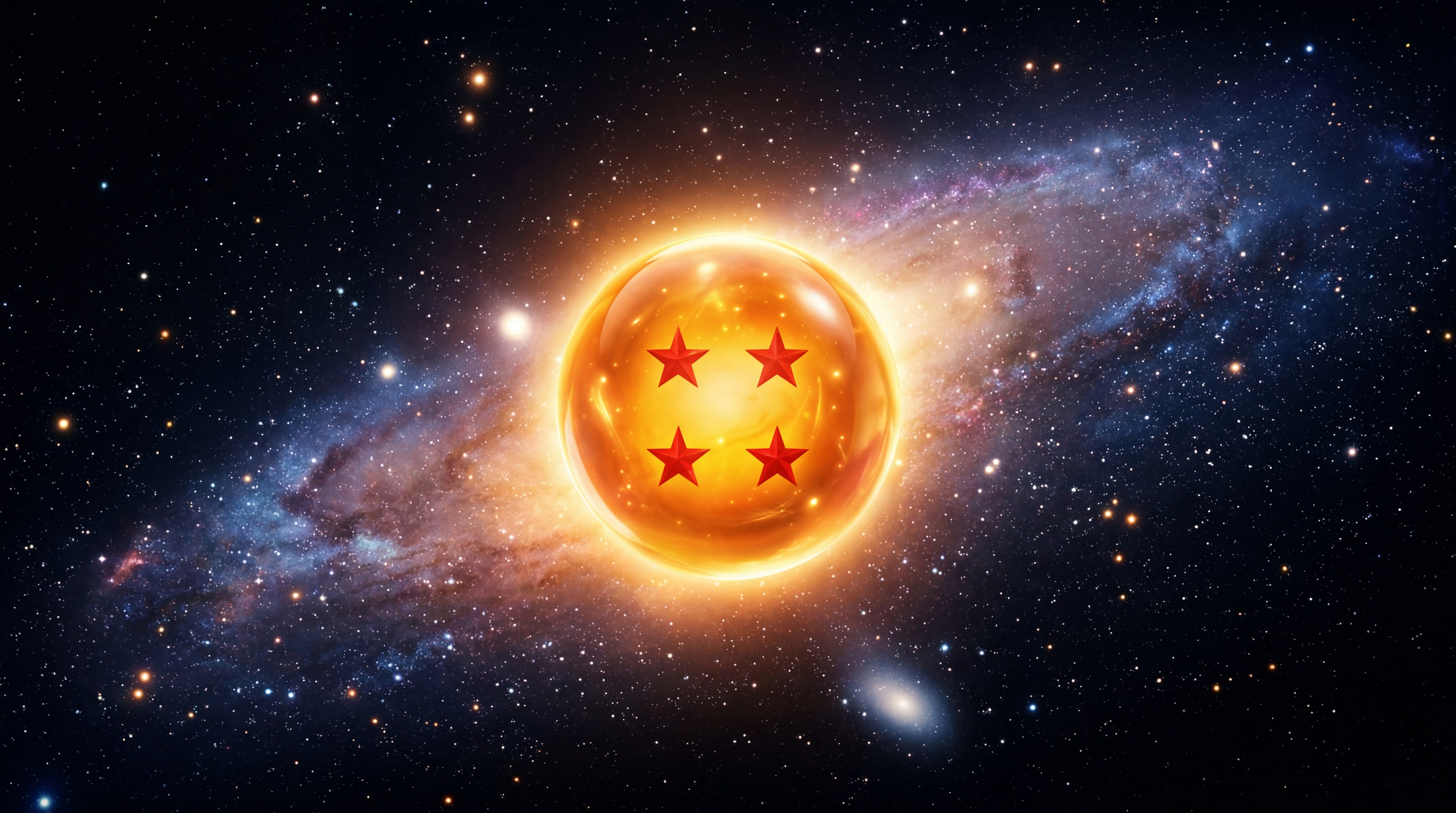 La Sfera del Drago a quattro stelle che brilla nell'immensità dello spazio