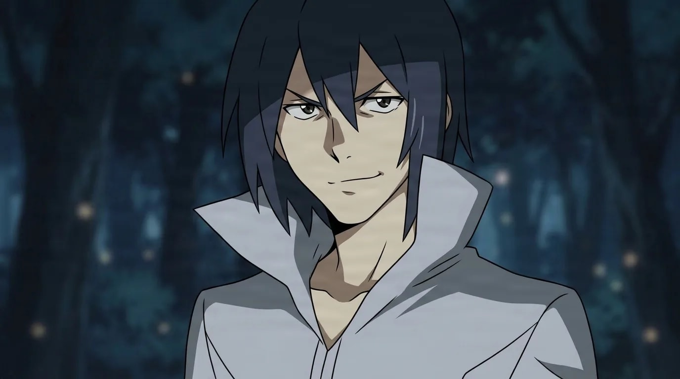 Iraak Coega from Gurren Lagann in a close-framed cel-shaded anime scene with a detailed environment