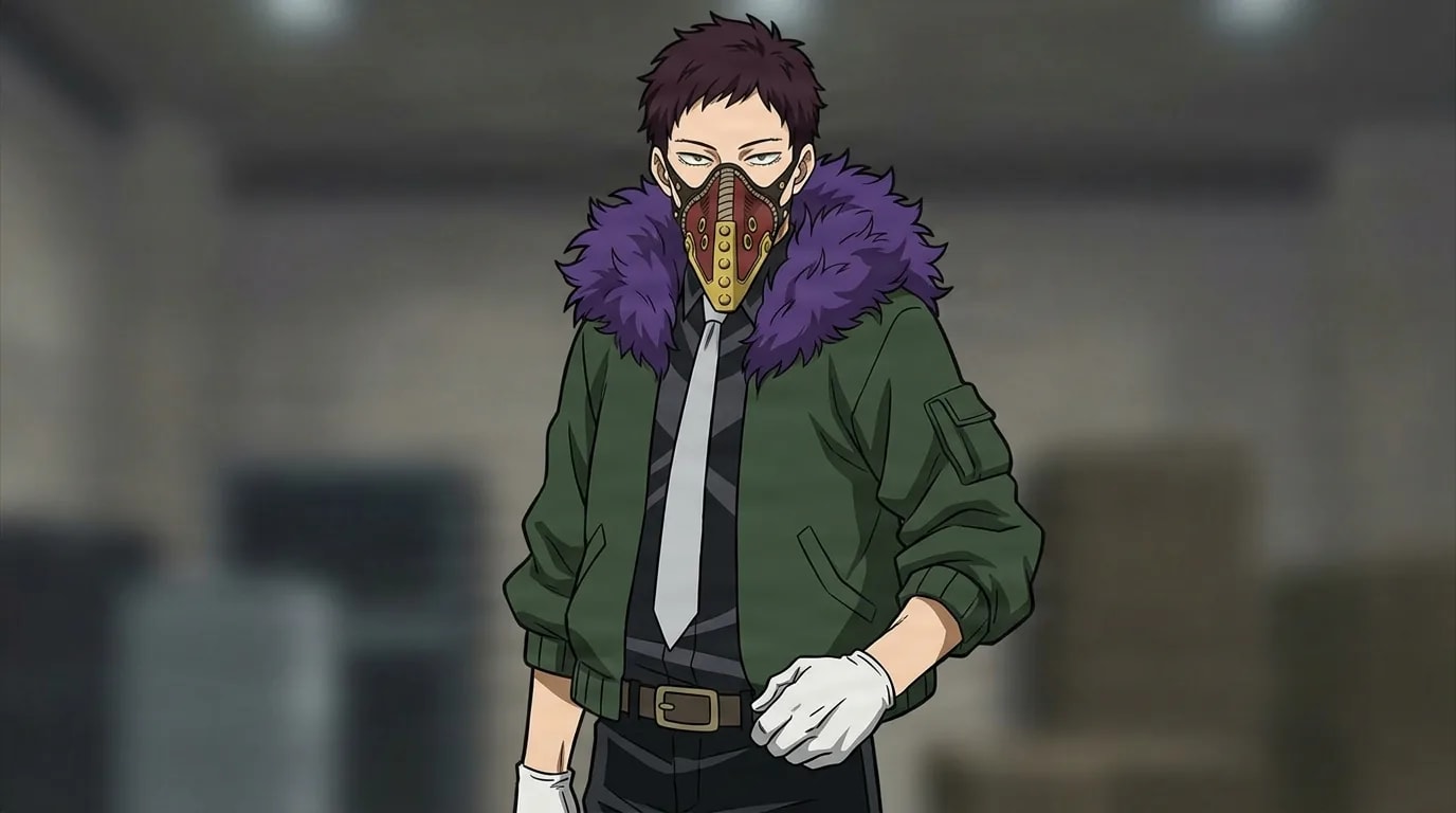 Kai Chisaki from My Hero Academia in a close-framed cel-shaded anime scene with a detailed environment
