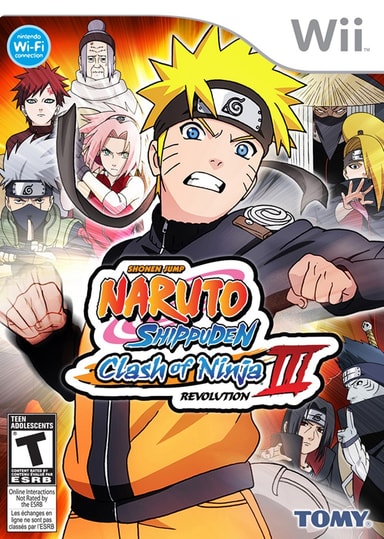 غلاف رسمي لـNaruto Shippuden: Clash of Ninja Revolution 3