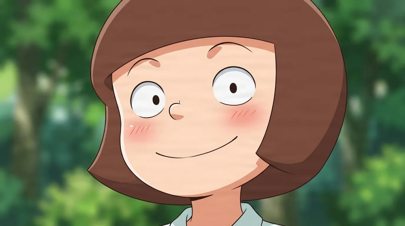 Ally de One Piece en una escena de anime con sombreado cel en plano cerrado y un entorno detallado