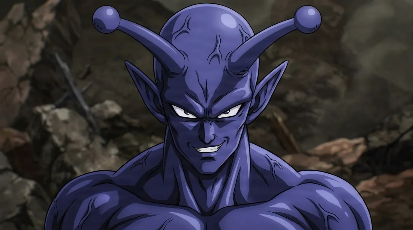 Vaccine Man from One Punch Man in a close-framed cel-shaded anime scene with a detailed environment