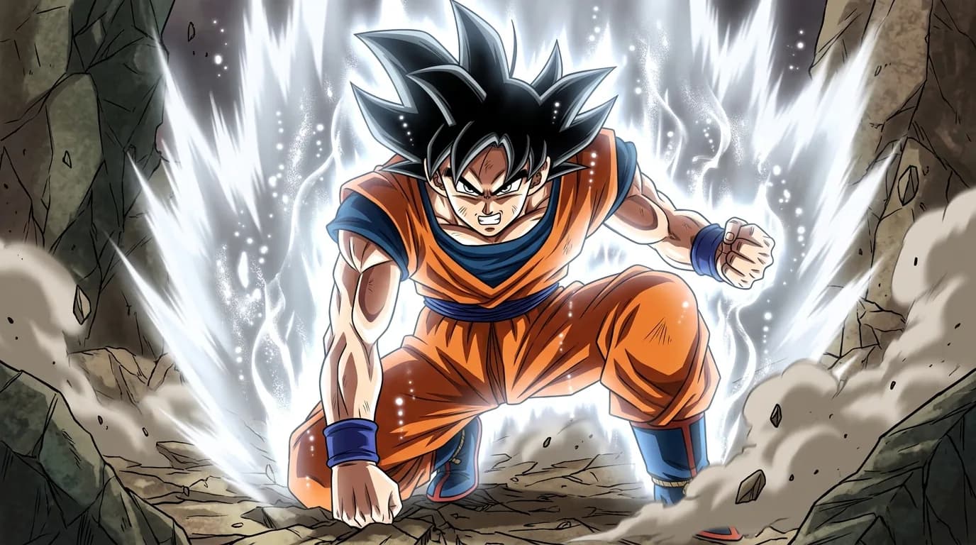 Wahrer Ultra-Instinkt, Son-Gokus schwarzhaarige gemeisterte Weiterentwicklung des Ultra-Instinkts, die die Saiyajin-Gefühle einbezieht