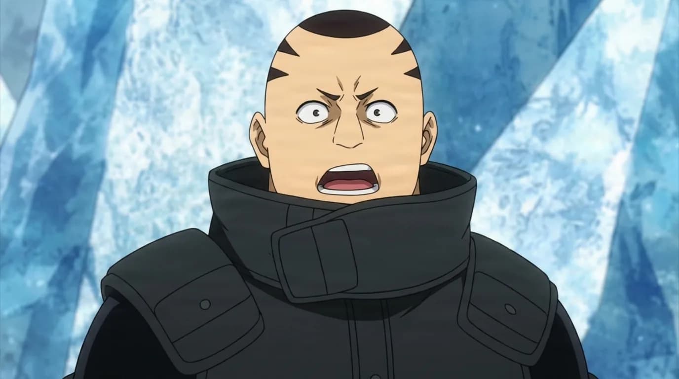 Daigo from My Hero Academia in a close-framed cel-shaded anime scene with a detailed environment