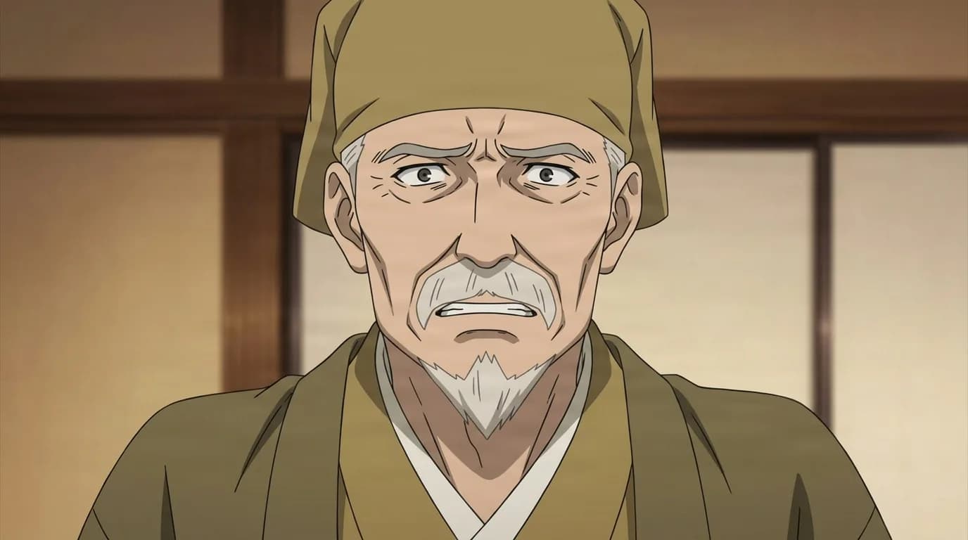 Enchū Nara from Naruto in a close-framed cel-shaded anime scene with a detailed environment