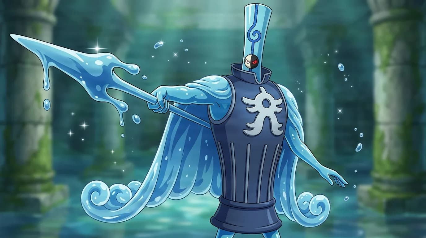 Cibalero from One Piece in a close-framed cel-shaded anime scene with a detailed environment