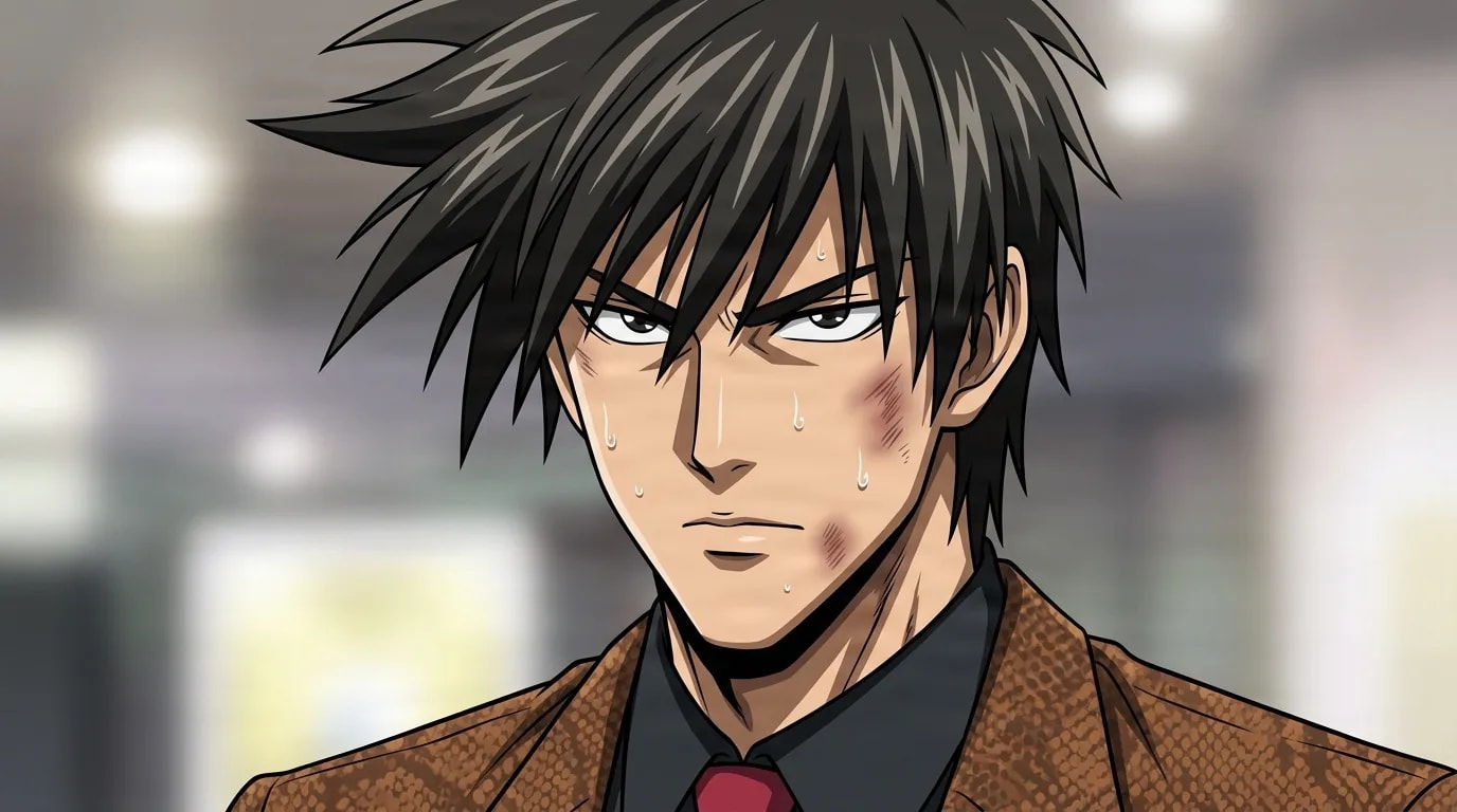 Sneck from One Punch Man in a close-framed cel-shaded anime scene with a detailed environment